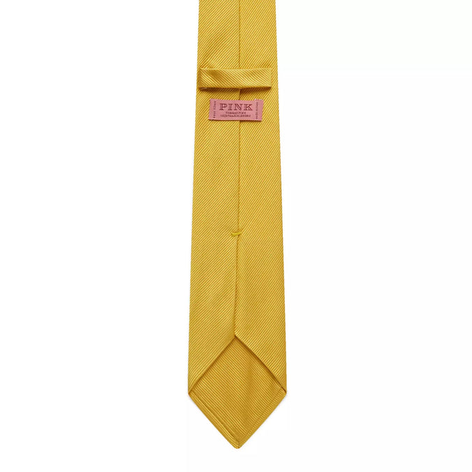 Yellow Italian Silk Twill Tie