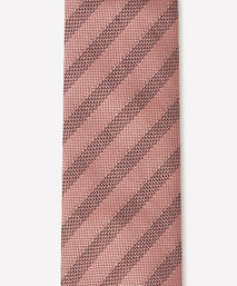 Pale Pink Tonal Striped Silk Tie