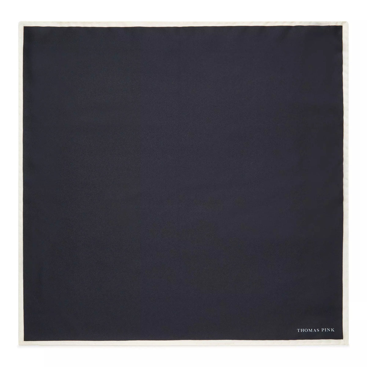 Black & Cream Silk Twill Woven Pocket Square