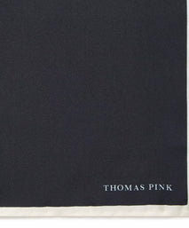 Black & Cream Silk Twill Woven Pocket Square
