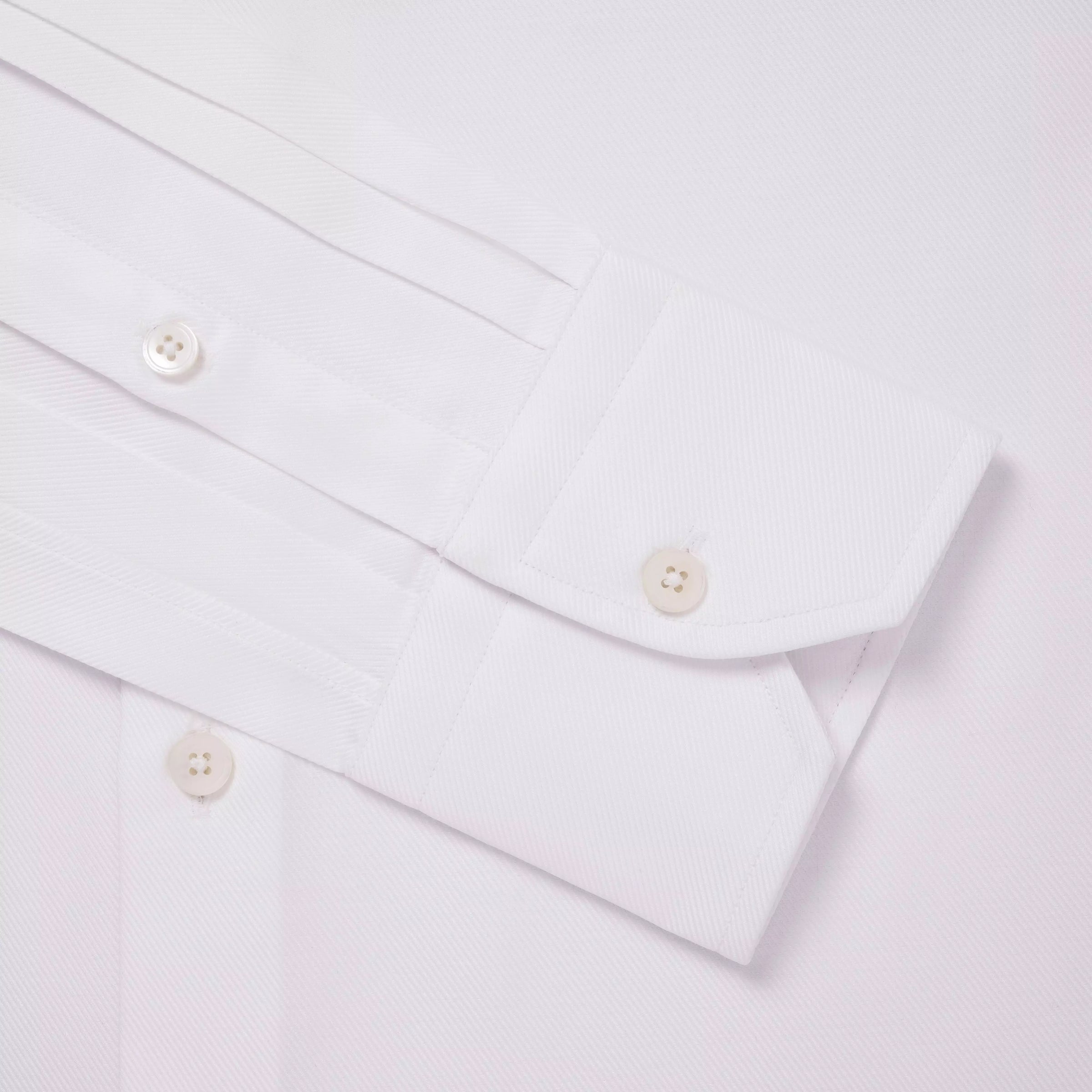 White Tailored Fit Royal Twill Formal Shirt