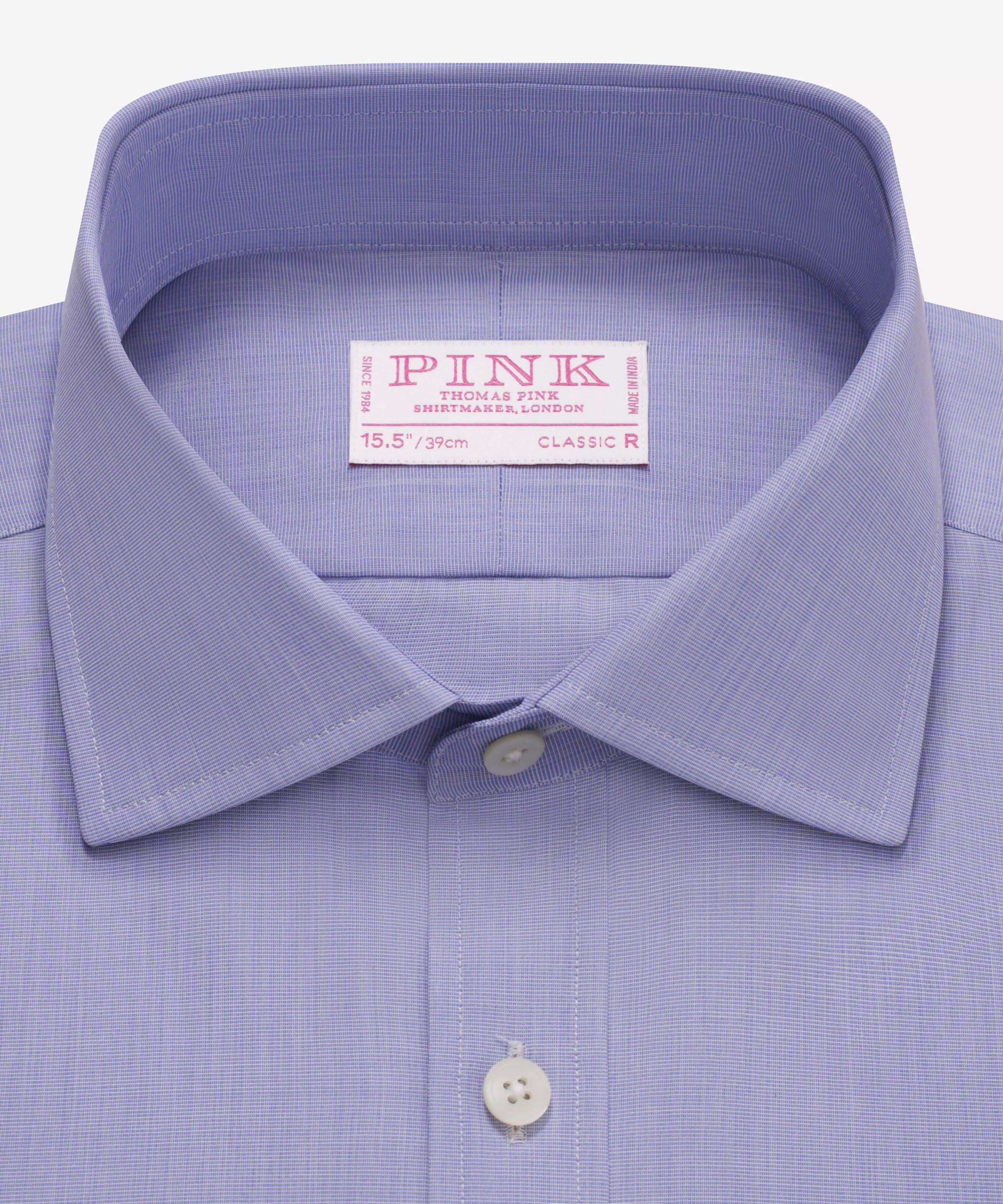 Blue Classic Fit End on End Formal Shirt