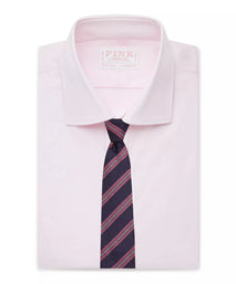 Pink Athletic Fit Stretch Plain Poplin Formal Shirt