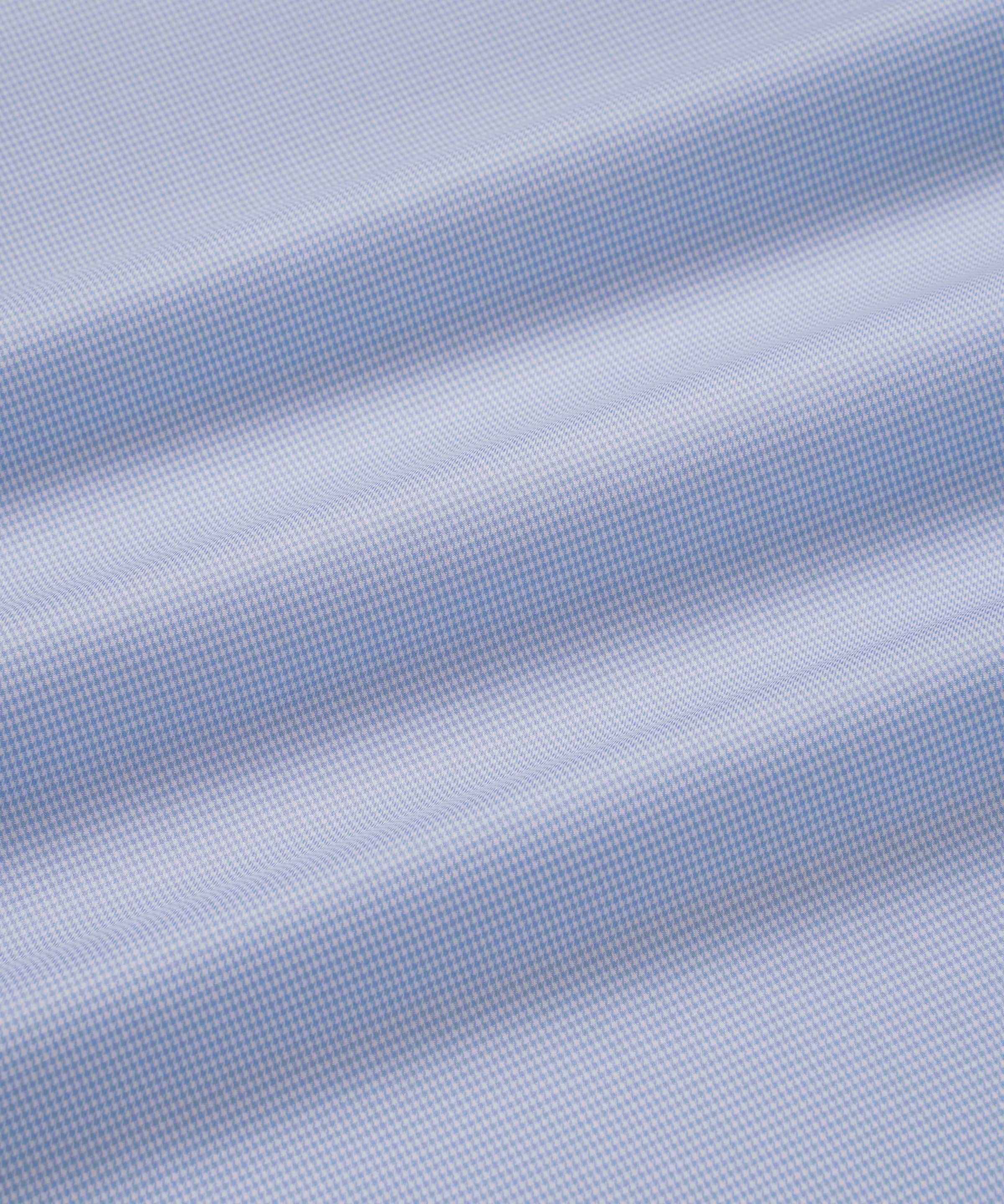 Blue & White Slim Fit Micro Puppytooth Formal Shirt