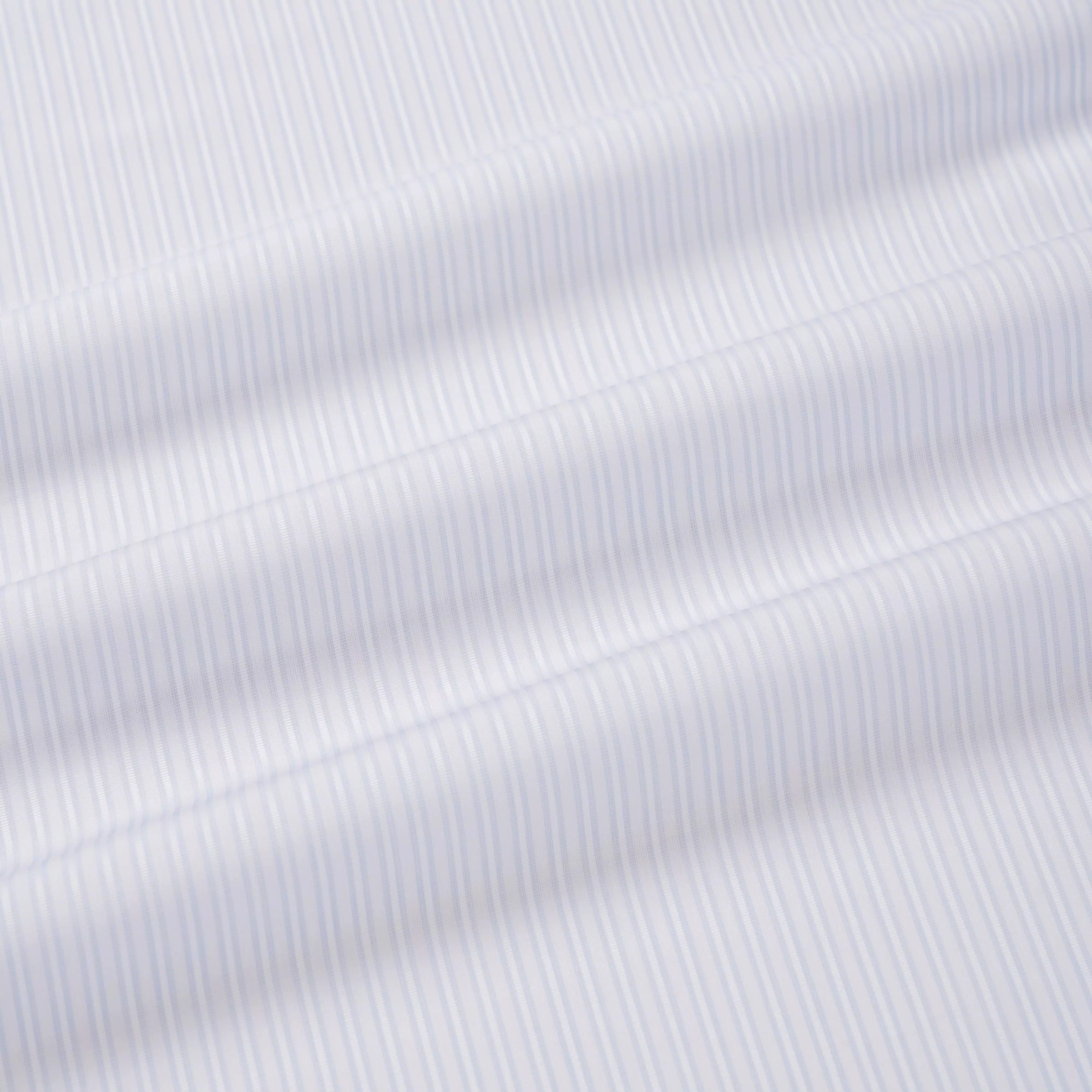 Pale Blue & White Slim Fit Dobby Satin Stripe Formal Shirt