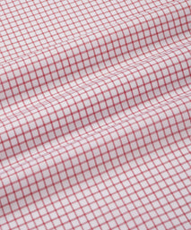 White & Red Tailored Fit Twill Graph Check Formal Shirt