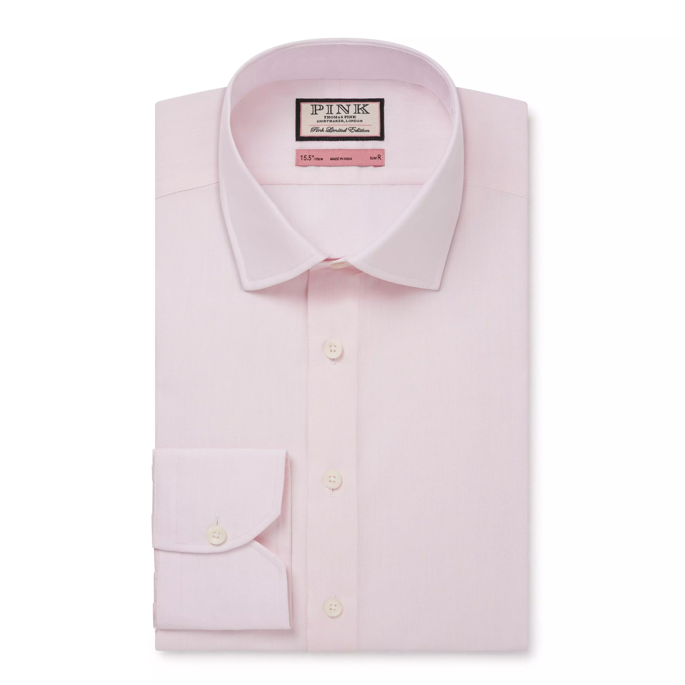 Pale Pink Slim Fit Dry 'Pop' Solid Formal Shirt