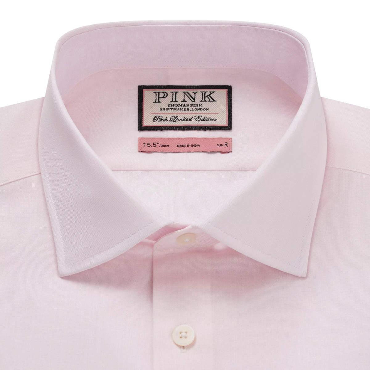 Pale Pink Slim Fit Dry 'Pop' Solid Formal Shirt